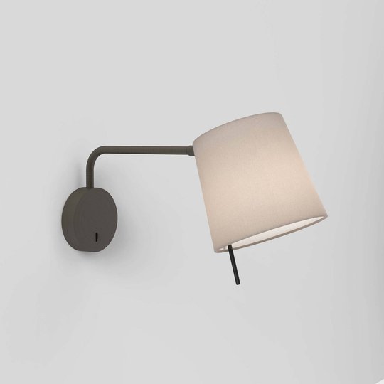 Vägglampa Mitsu Swing, brons, skärm ostron
