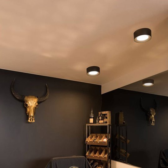 SLV Fera LED-taklampa Ø 20 cm svart matt
