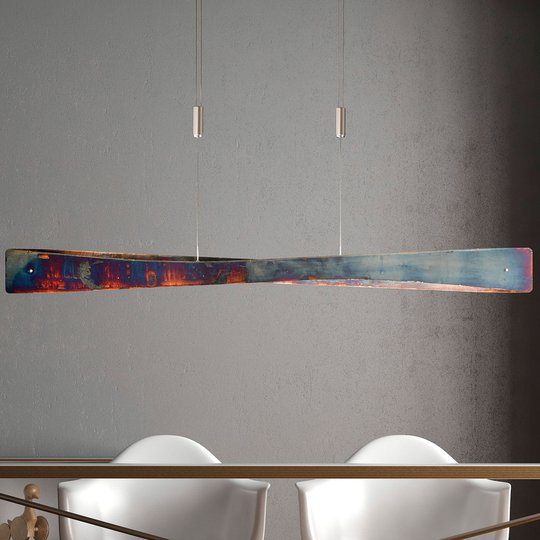 Lucande Lian LED-hänglampa, guldoxiderad