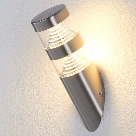 LED-utomhusvägglampa Lanea, sned