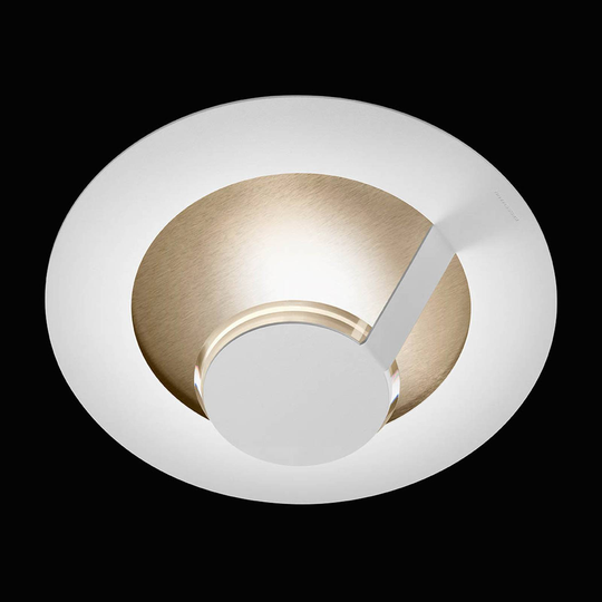 GROSSMANN Flat LED-taklampa, vit guldbrun