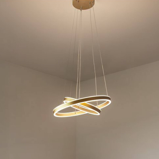 SLV One Double LED-hänglampa, mässing, Ø 60 cm