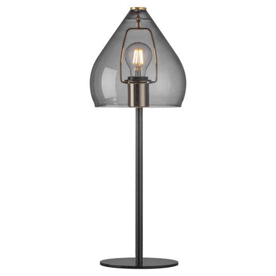 Bordslampa Sence med glasskärm E27 - rökgrå