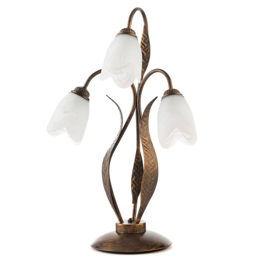 Bordslampa Sonia 3 lampor, brons