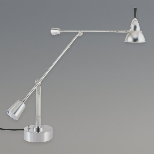 Förnicklad bordslampa av Eduard Wilfrid-Buquet
