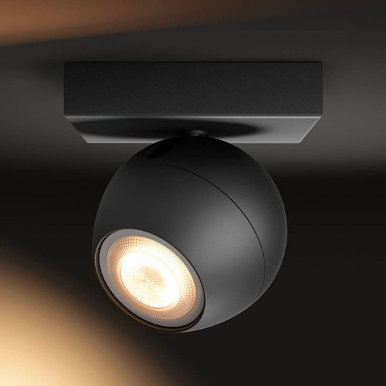 Philips Hue Buckram LED-spot svart, dimmer