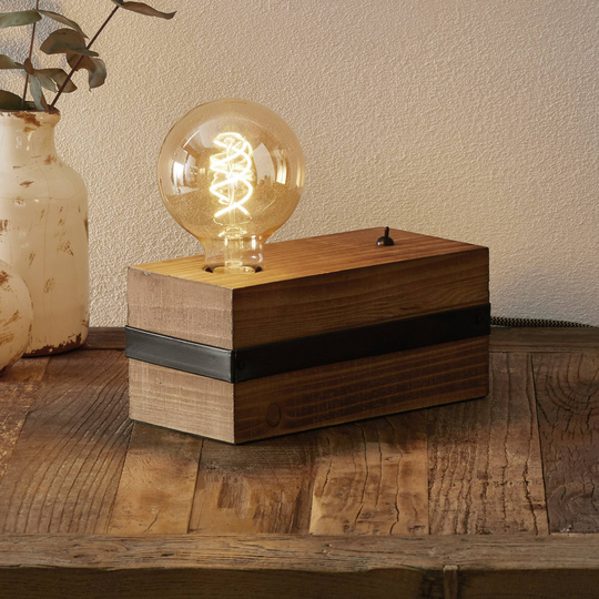 Bordslampa Legno av trä