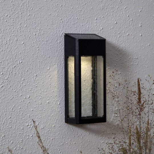 LED-solcellsvägglampa Wally av aluminium