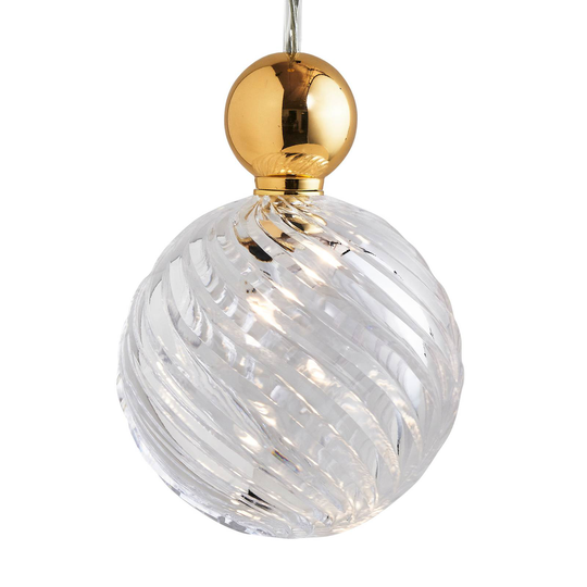 EBB & FLOW Uva L häng boll guld klar swirl