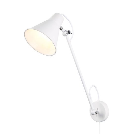 Vägglampa 6302 av metall, vit-krom