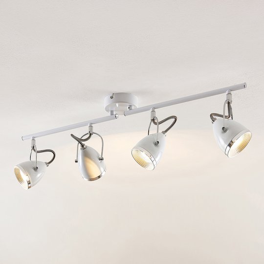 Lindby Jadon LED-takspotlight vit 4 lampor