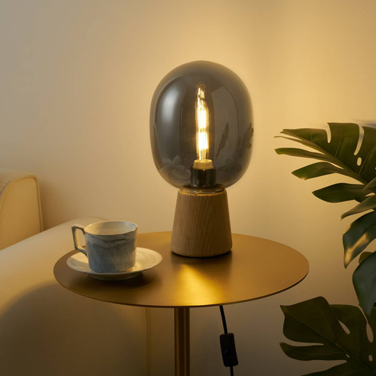 Pauleen Mystical Gleam bordslampa med rökglas