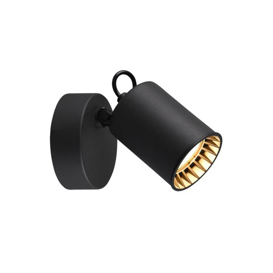 Väggspot Pago, 1 lampa, svart