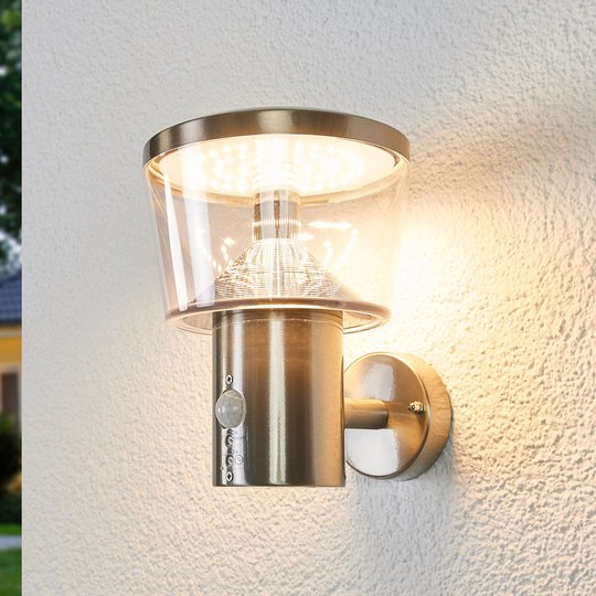 Sensor-utomhusvägglampa Antje med LED-ljuskällor