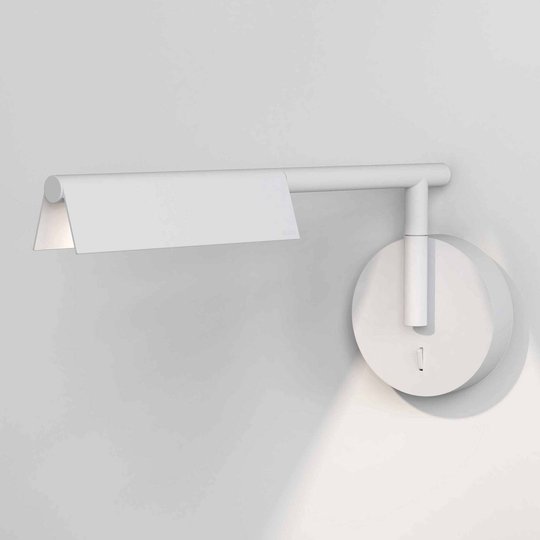 Astro Fold LED-vägglampa med brytare, vit matt