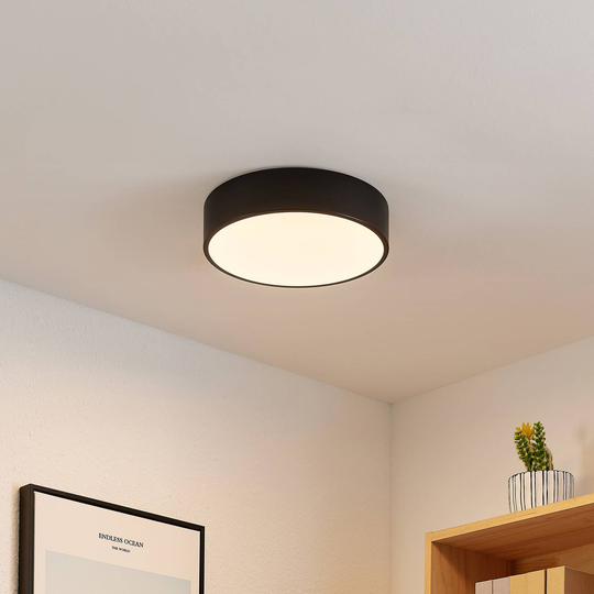 Lindby Simera LED-taklampa 30 cm, svart