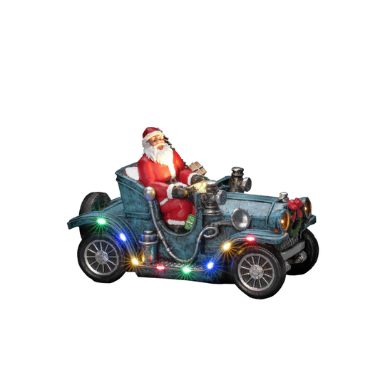 B/O Tomte i bil, 11 LED (Flerfärgad)