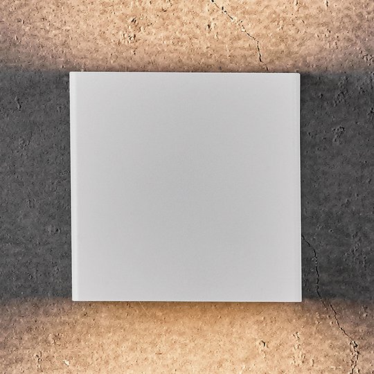 LED-utomhusvägglampa Turn, dimbar, grå