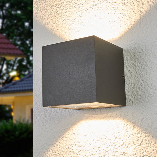 Ljus LED-utomhusvägglampa Merjem
