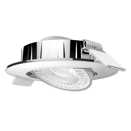 LED-inbyggnadslampa Slimo, svängbar, krom