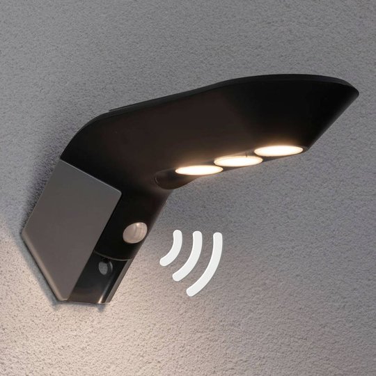 Paulmann LED-solcellsvägglampa Soley antracit
