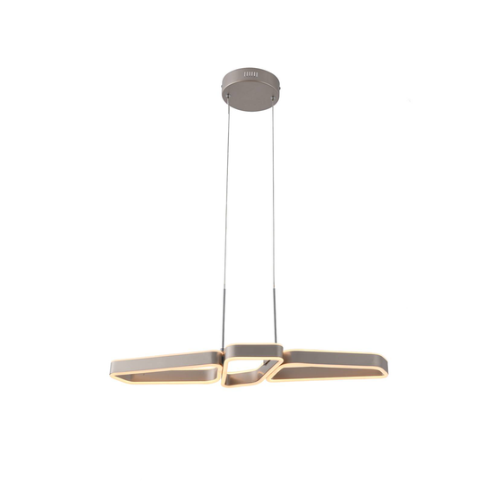 Lucande Quinn LED-hänglampa nickel 3 lampor