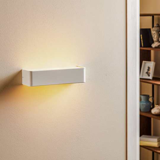 Vägglampa Rauma, vit, bredd 30 cm