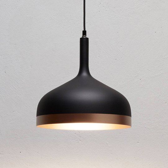 Modern, svart pendellampa Embla