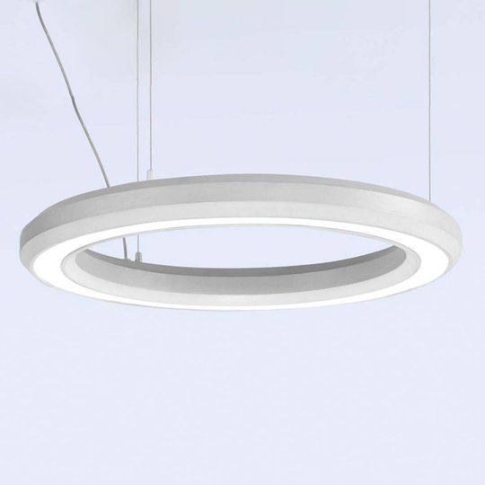 LED-hänglampa Materica under Ø 60 cm vit