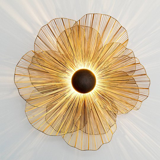 Blommig vägglampa Tremolo stor