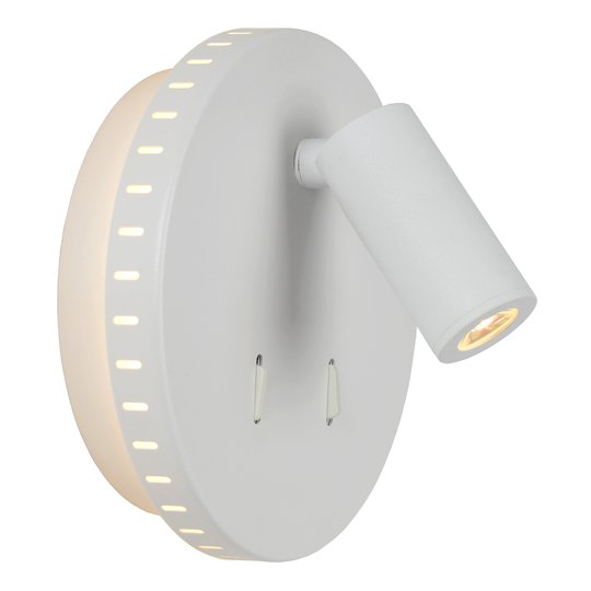 LED-vägglampa Bentjer 2 lampor vita