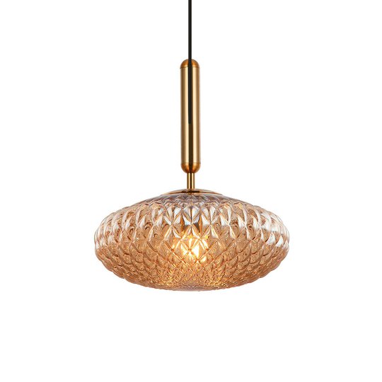 Hänglampa Ester av glas, bärnsten
