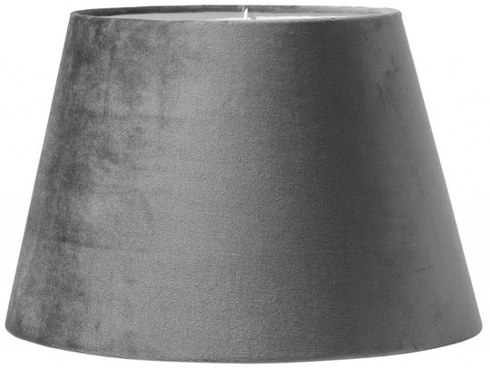 Oval sammet 20cm (Grå)