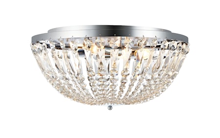 Madeleine Plafond 4 Chrome/Clear