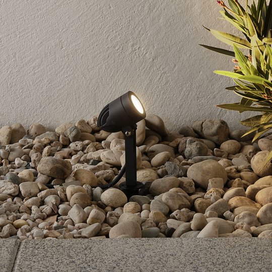 Timko – svart LED-markspettspotlight, IP65