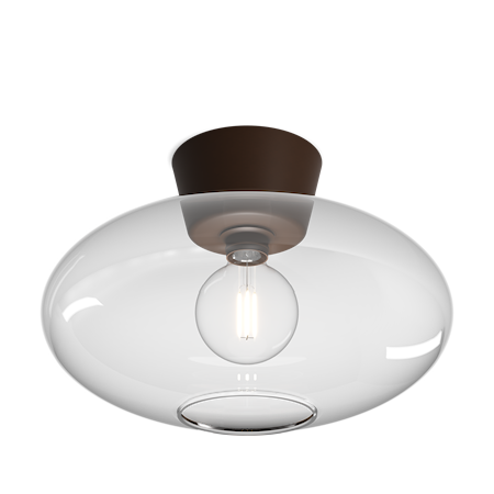 Bullo XL Plafond Ø38 cm Oxid/Klar