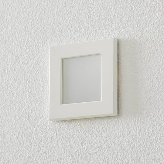 BEGA Accenta vägginbyggnad kantig ram vit 160 lm