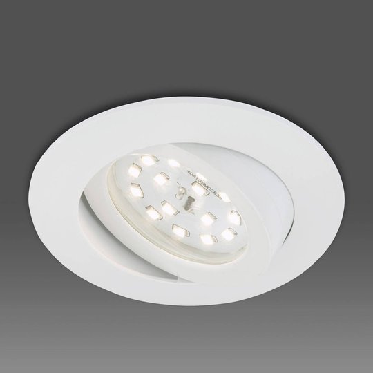 Lutbar LED-inbyggnadsspot Erik vit