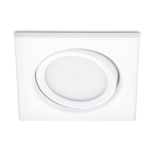 Lutbar LED-inbyggnadsspot Rila i vitt