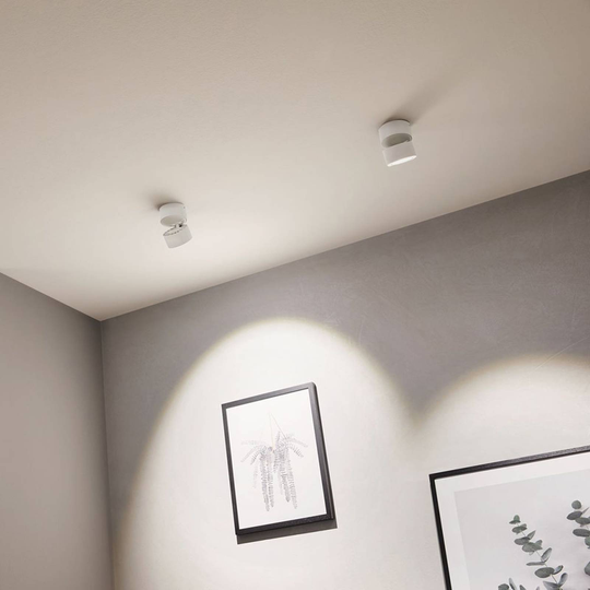 Paulmann Spircle LED-påbyggnad-downlight vit matt