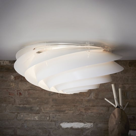 LE KLINT Swirl Large - vägglampa, vit, dimbar