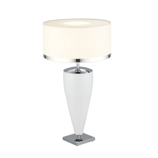 Bordslampa Lund, vit/opal, höjd 60 cm
