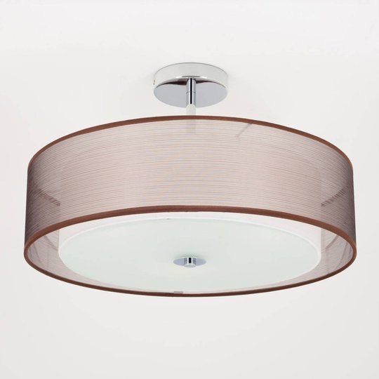 LED-taklampa Pikka med brun skärm