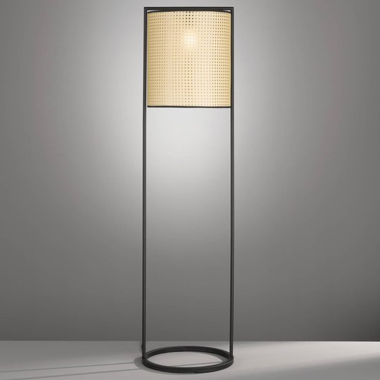 Golvlampa Tyler i flätoptik, höjd 150 cm