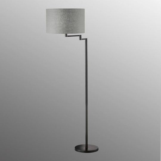 Golvlampa Rota med grå linskärm