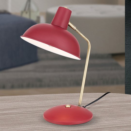 I vintagelook - bordslampa Fedra röd