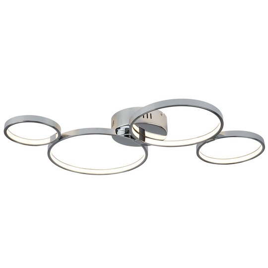 Ringformad LED-taklampa Solexa i kromoptik