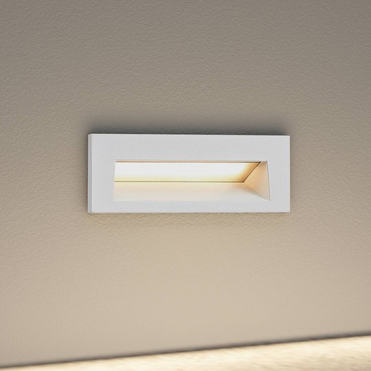 Arcchio Javis LED-inbyggnadslampa, slät, vit