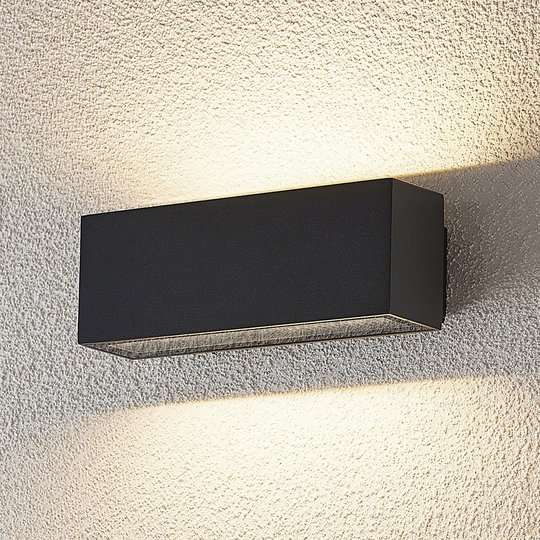 LED-utomhusvägglampa Oliver, mörkgrå, 18 cm