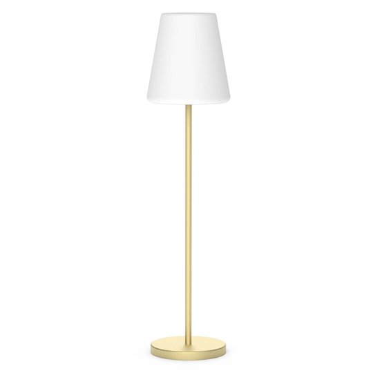Newgarden Lola Slim 120 solcellsgolvlampa mässing